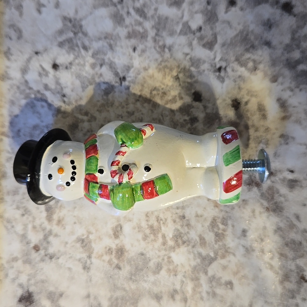 New Longaberger Snowman Knob Bluster Lid Knob - Picture 2 of 4